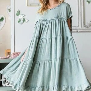Oli & Hali Light Blue Midi Dress(Spring Special This Weekend)